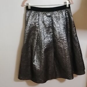Cato Size 16W Pleated Skirt in Classic Black and Silver